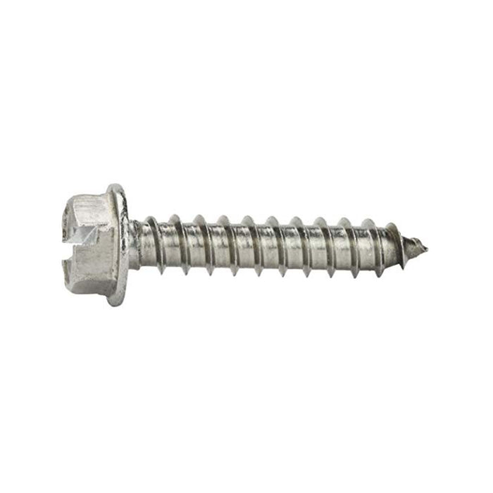 #8 x 1/2" Type A Self-Tapping Screws/Slotted/Hex Washer Head / 18-8 Stainless Steel (Carton: 1,000 pcs)*