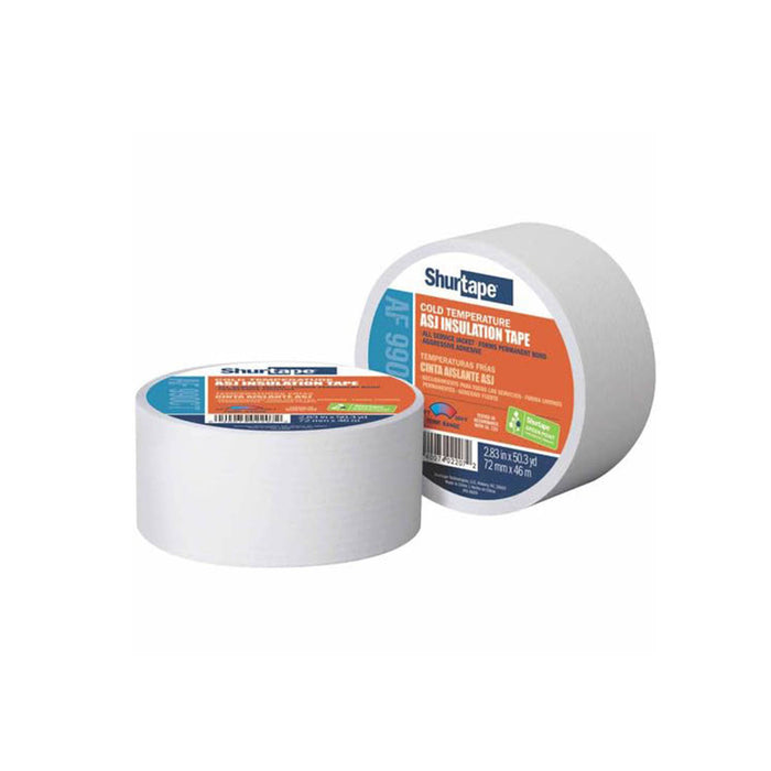 SHURTAPE 232242 AF 990CT Cold Temperature 3" ASJ Tape, White, 72MM X 46M. 8.3 MILS