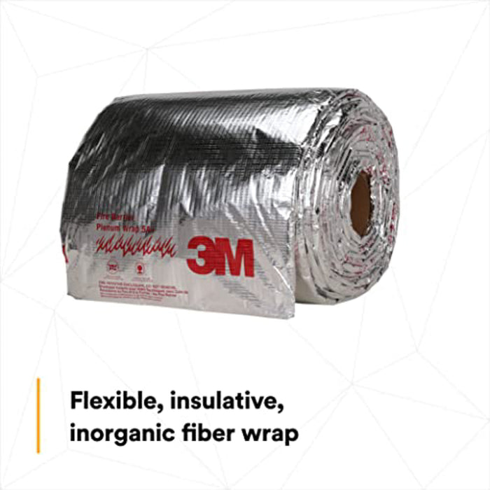 3M Fire Barrier Plenum Wrap 5A+, 1/2" x 2' x 50'/ Wrap.