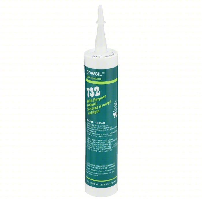 White Dow Corning 732 Multi-Purpose Silicone Sealant - 12 Tubes (Case)