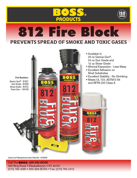 BOSS 812 FIRE Block Foam Straw Grade