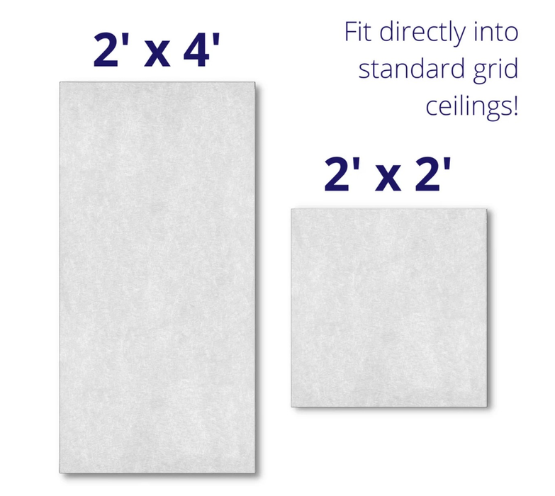 Soundsulate™ Dual Tone POLYESTER Sound Absorbing Acoustic Ceiling Tile/Wall Panel, *MULTIPLE SIZES*, *CHOOSE COLOR*