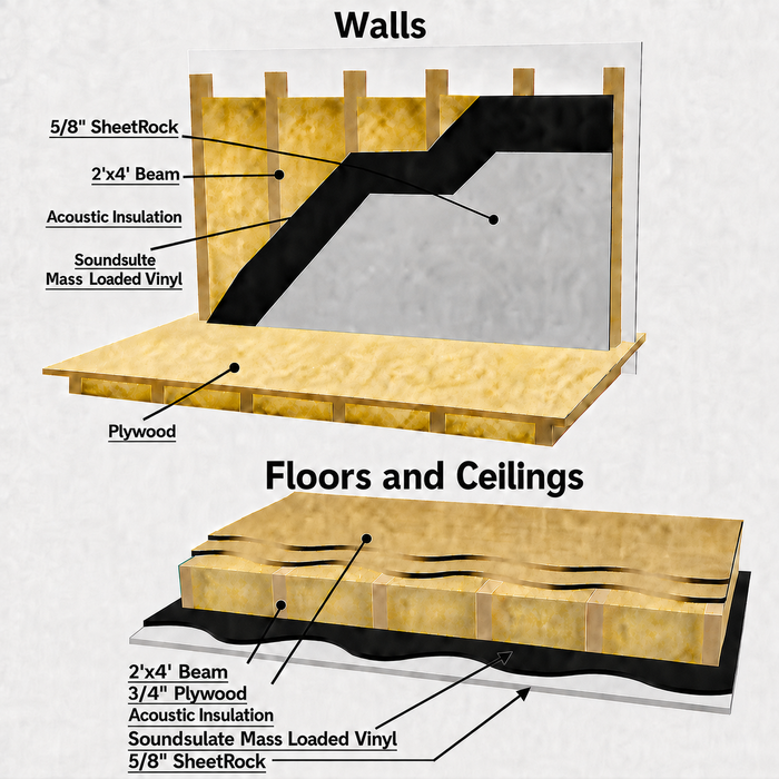 1 lb Soundsulate Mass Loaded Vinyl Soundproofing