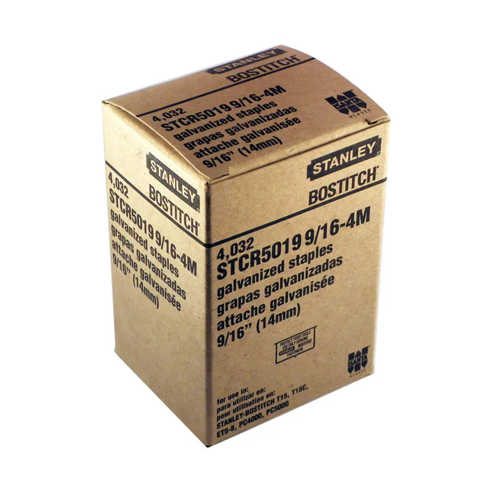 STCR5019 3/8-5M Power Crown Staples, (5) Boxes, 5,000 per Box, (25,000 Staples)