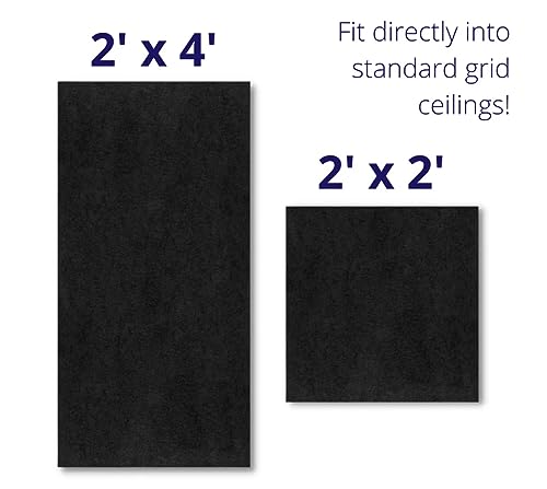 Soundsulate™ FIBERGLASS Sound Absorbing Acoustical Drop Ceiling Tiles *CHOOSE COLOR* *MULTIPLE SIZES