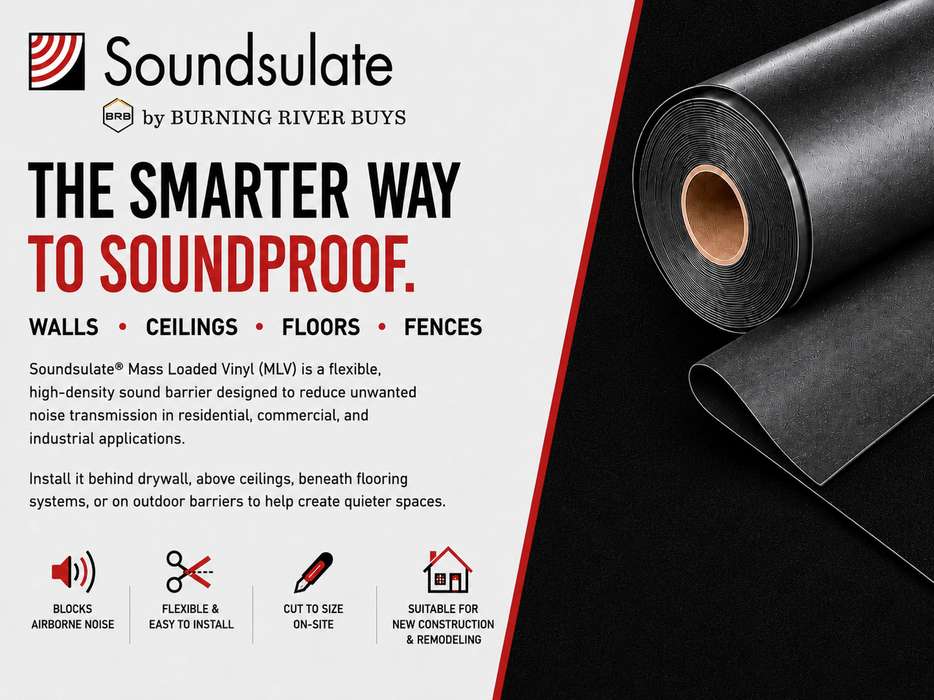 1 lb Soundsulate Mass Loaded Vinyl Soundproofing