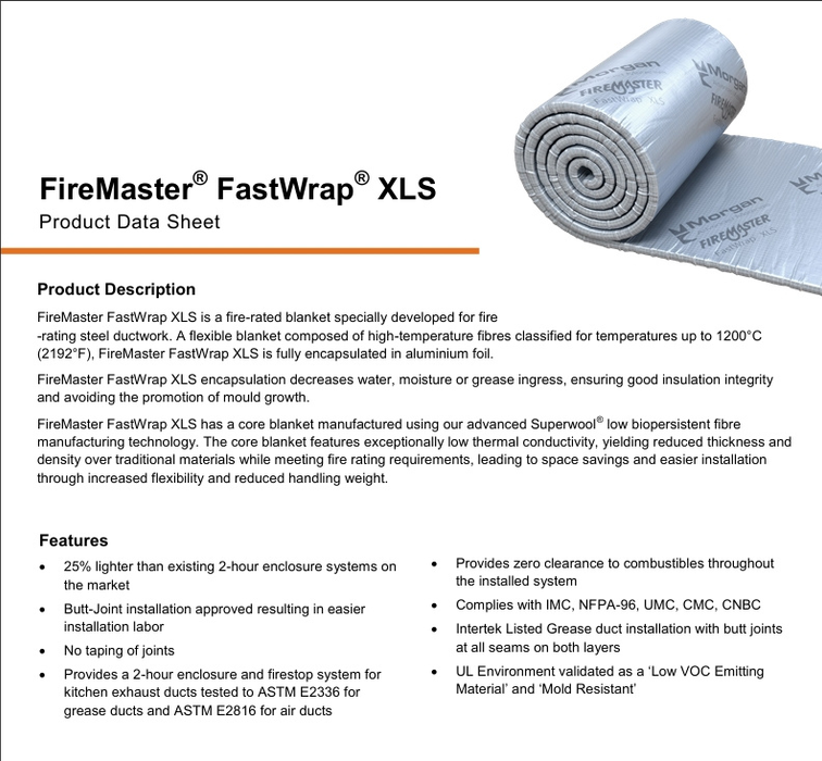 FireMaster FastWrap XLS 1.5" x 24" x 25' (50 SF per Roll)
