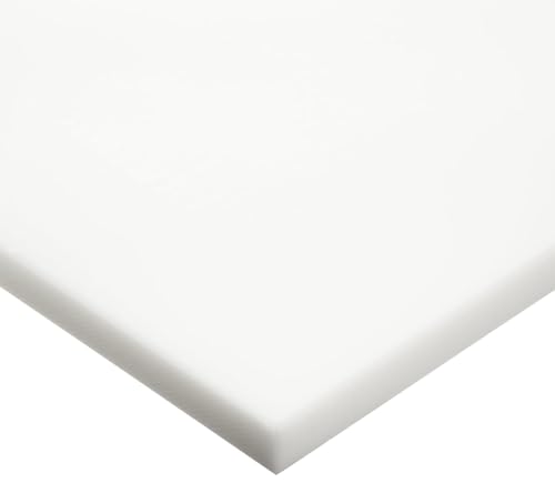 HDPE Plastic Sheet High Density Polyethylene, White with Scratch Protection (3 sizes)