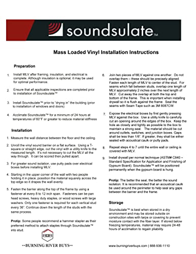 1 lb. Soundsulate™ Mass Loaded Vinyl